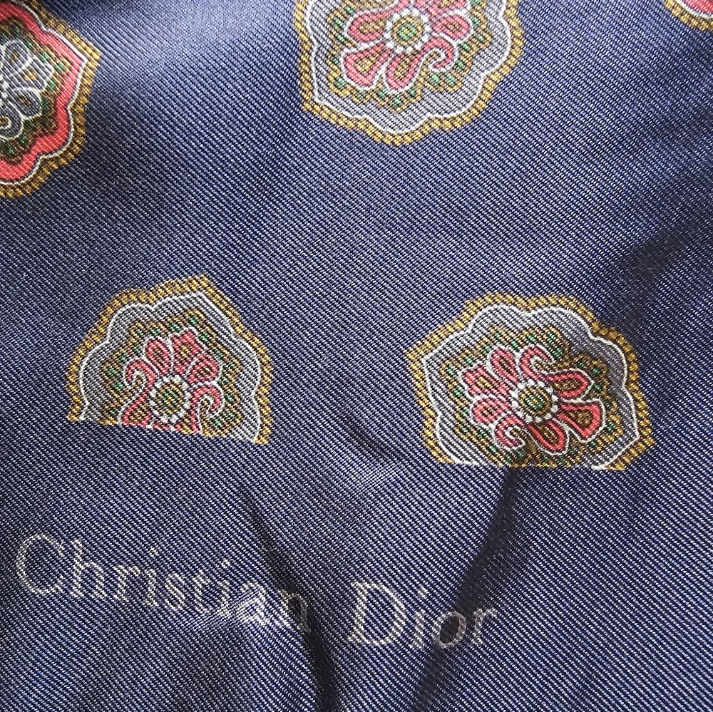 Christian‎ Dior vintage floral print wool and silk scarf
